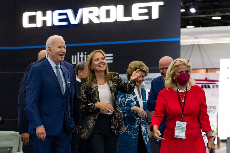 President Joe Biden at the Detroit Auto Show