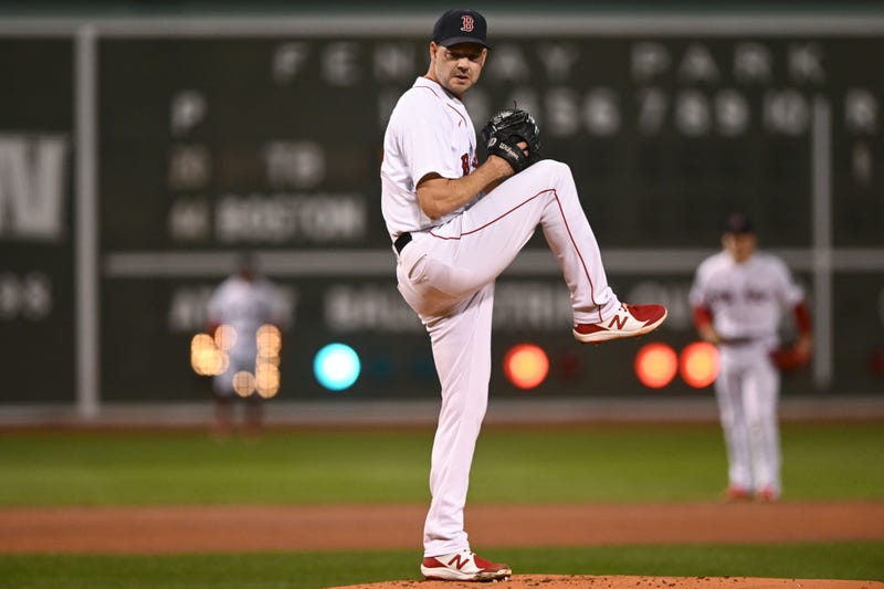 Rich Hill delivers a pitch for the Red Sox