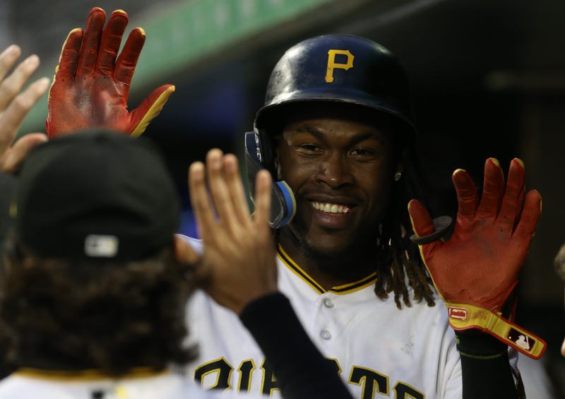 Oneil Cruz happy in dugout