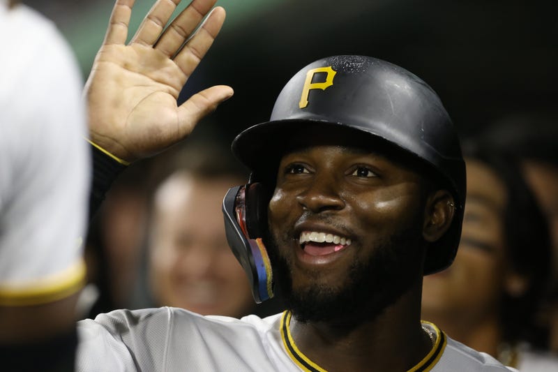 Rodolfo Castro happy in dugout