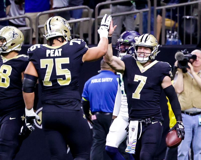 New Orleans Saints player Taysom Hill during the Seattle game