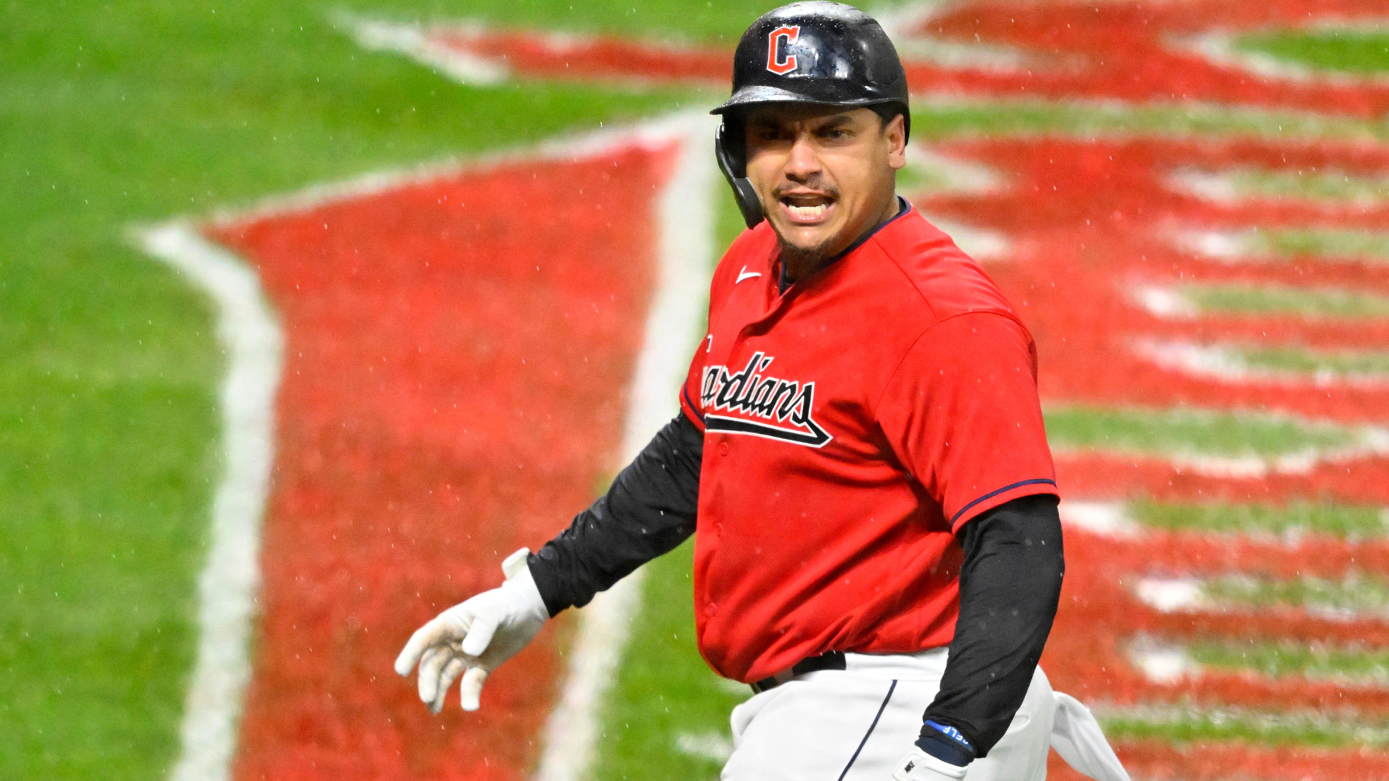 WATCH: Josh Naylor celebrates after belting a solo shot to right-center