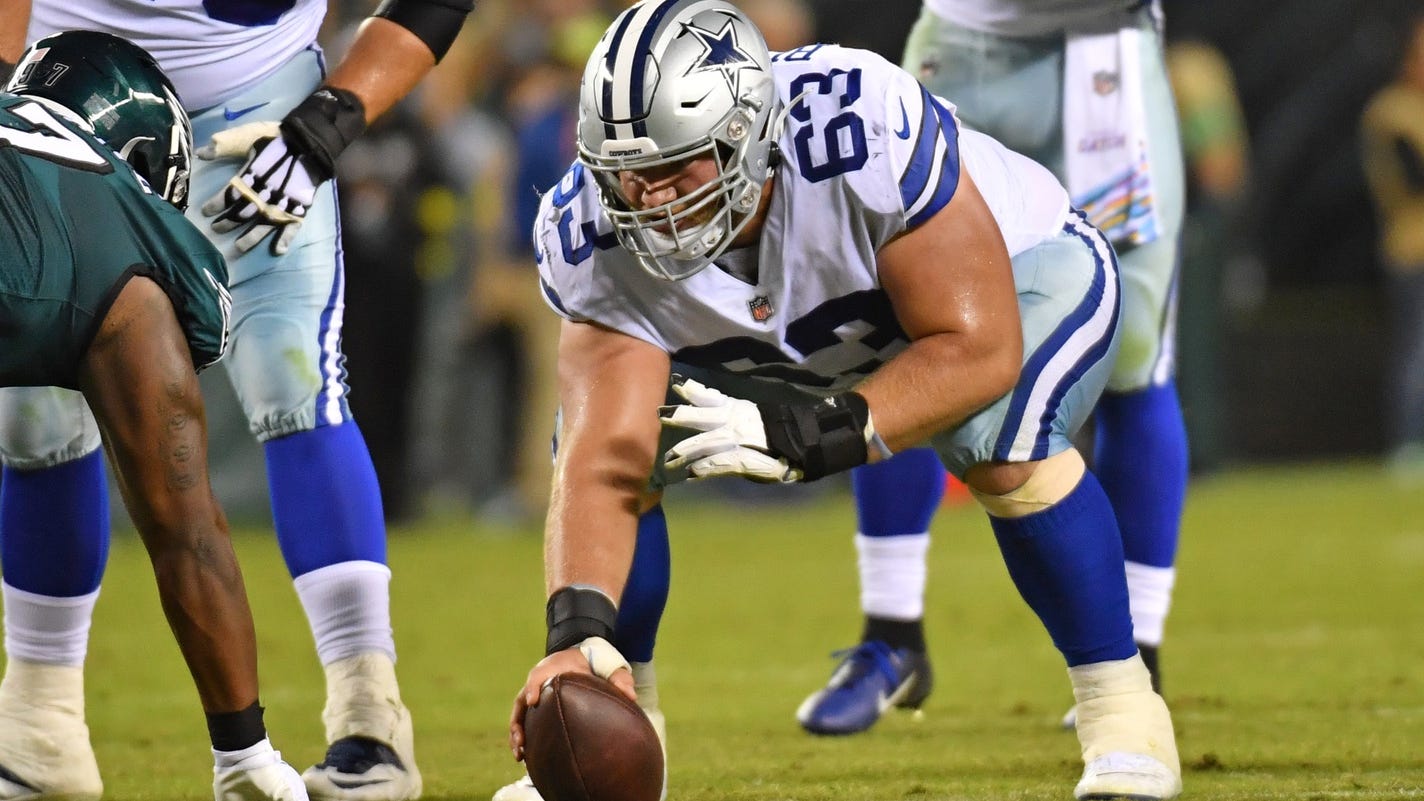 Cowboys center Tyler Biadasz exits practice with ankle injury: Report