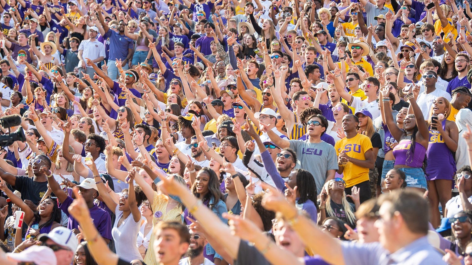 Look: LSU fans storm field at Tiger Stadium after upset of Ole Miss