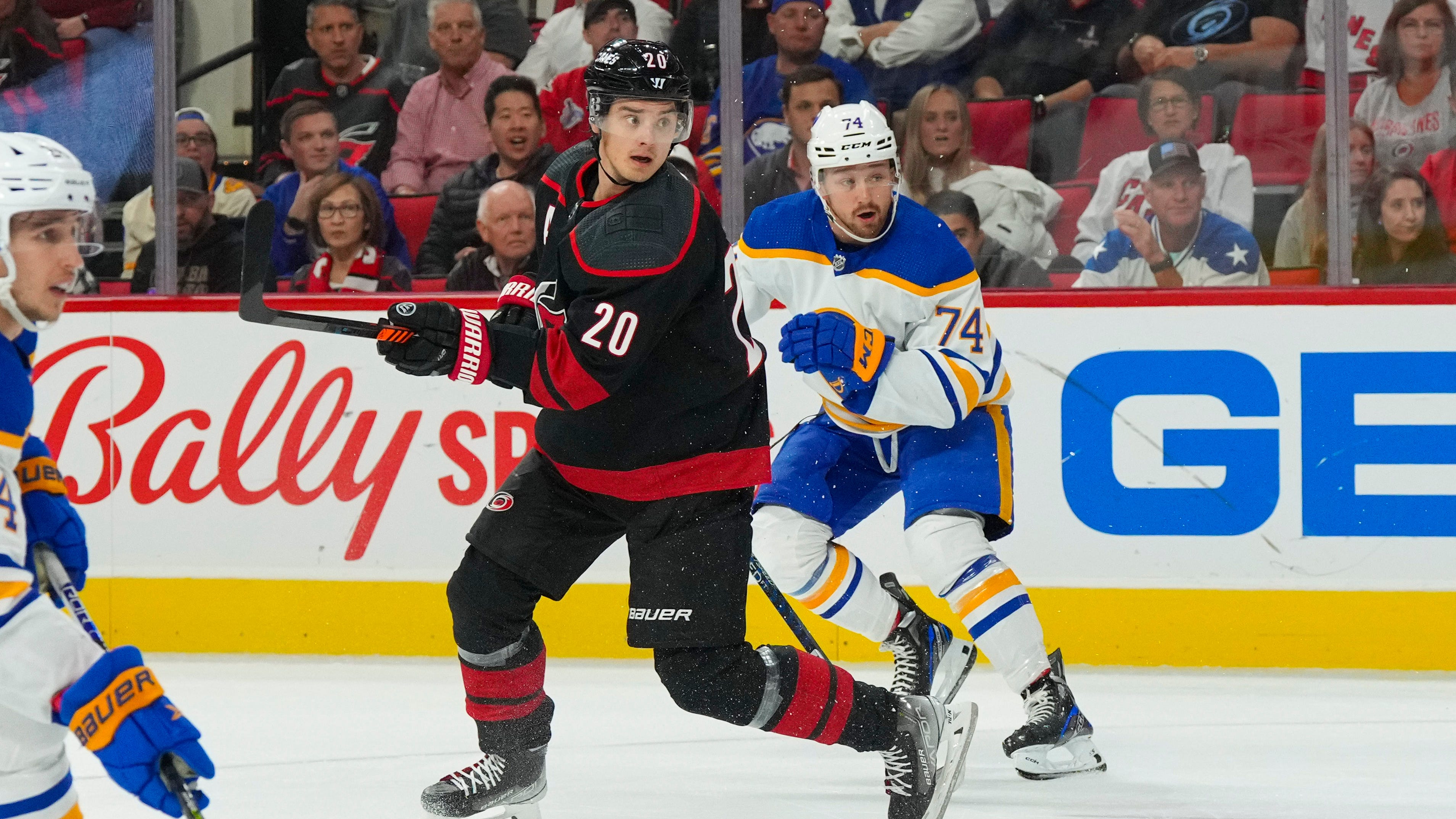 Sabres open road trip with loss in Carolina