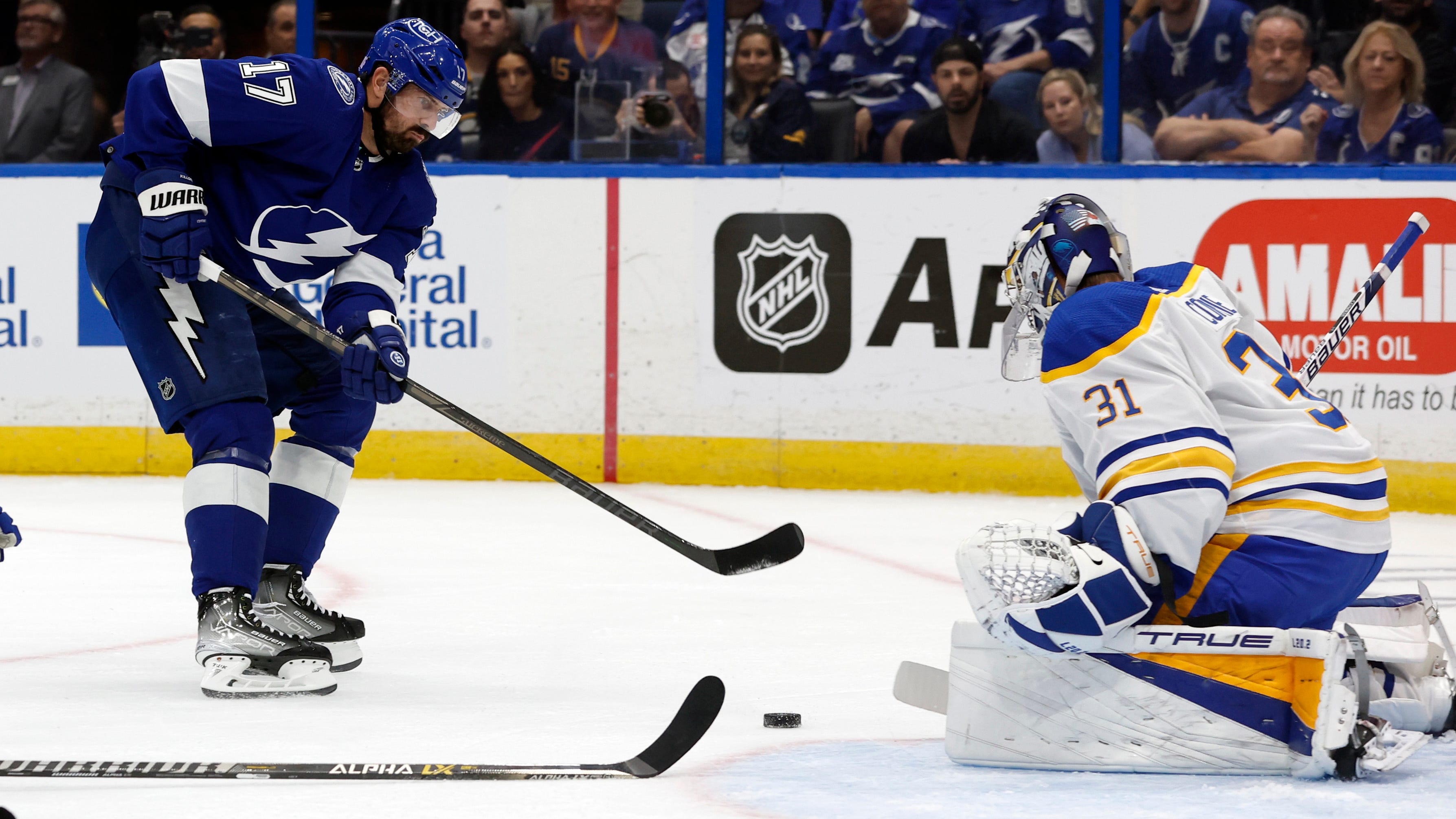 Sabres unable to keep up with Tampa Bay in loss to Lightning