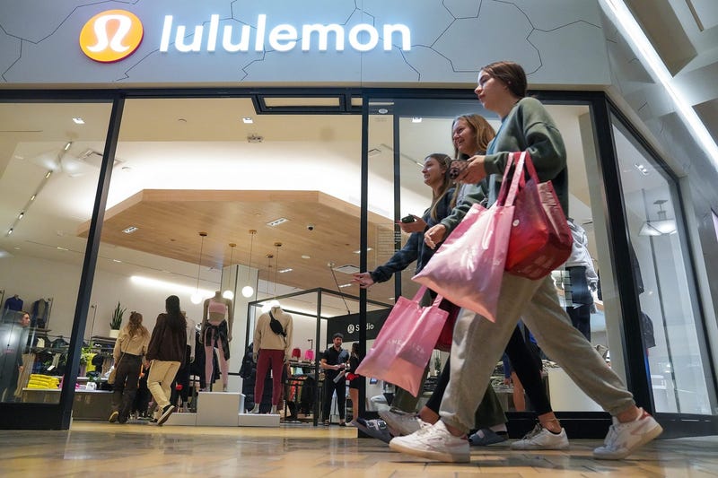 Shoppers at a lululemon store