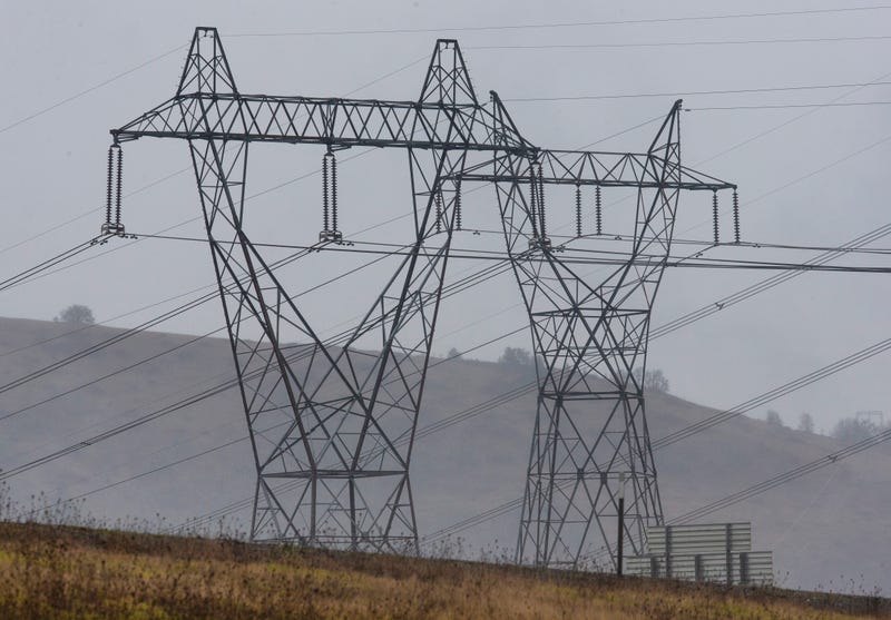 Electrical transmission lines cross at a Bonneville Power Administration facility at Goshen south of Eugene. 