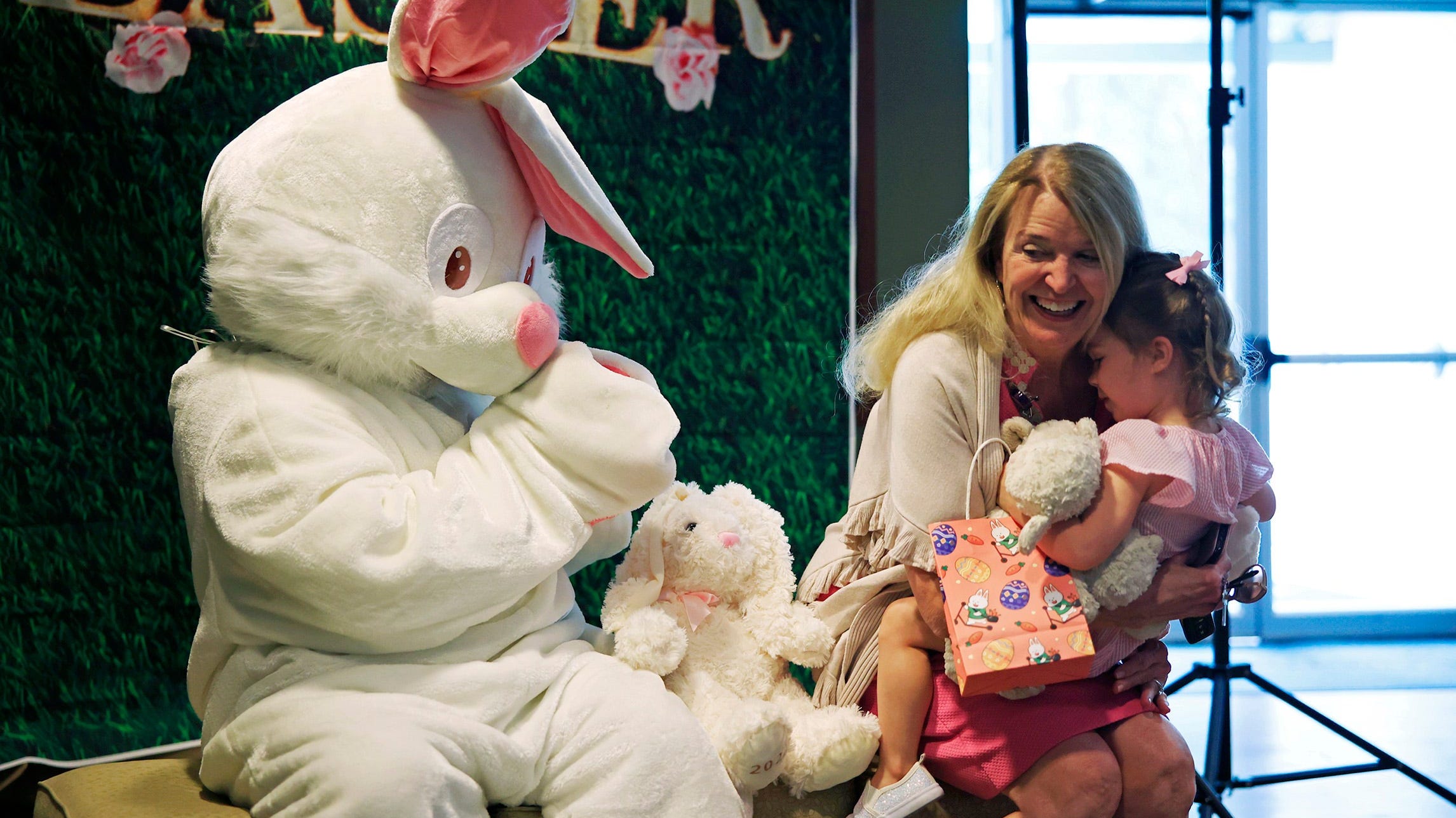 Back in play: in-person visits with the Easter Bunny