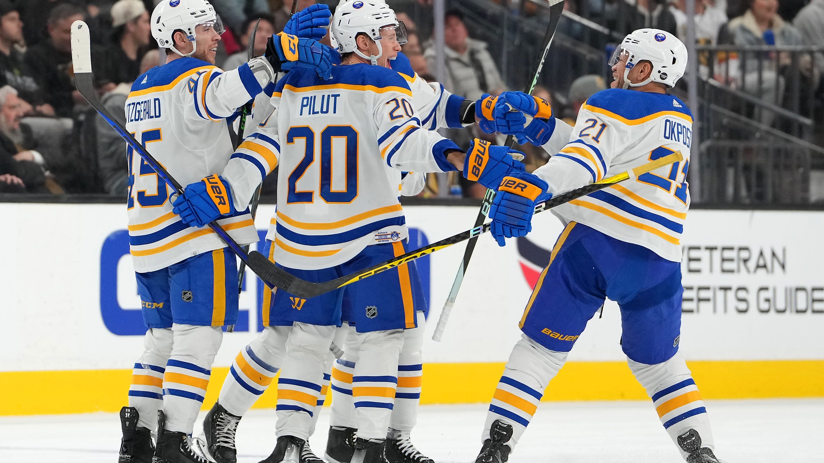 Sabres withstand Golden Knights push for fourth-straight win