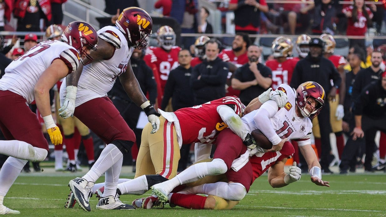 Commanders shuffle QBs in 37-20 loss to 49ers