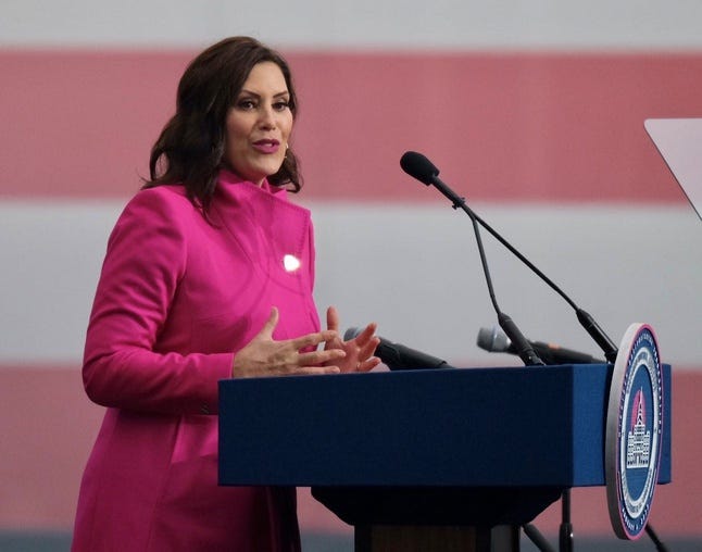 Michigan Gov. Gretchen Whitmer delivers her second inaugural speech