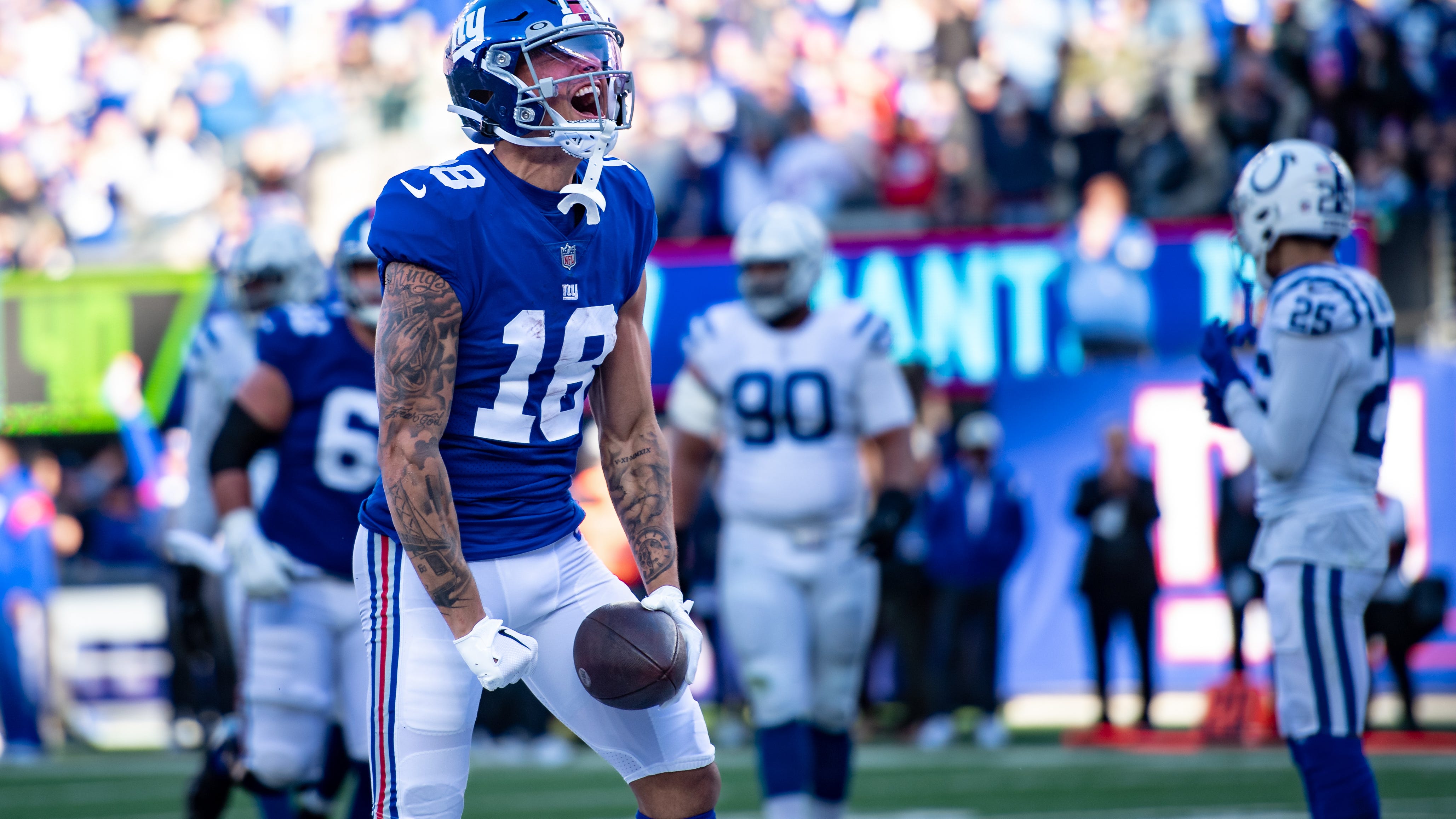 Isaiah Hodgins would love to see Daniel Jones back in New York