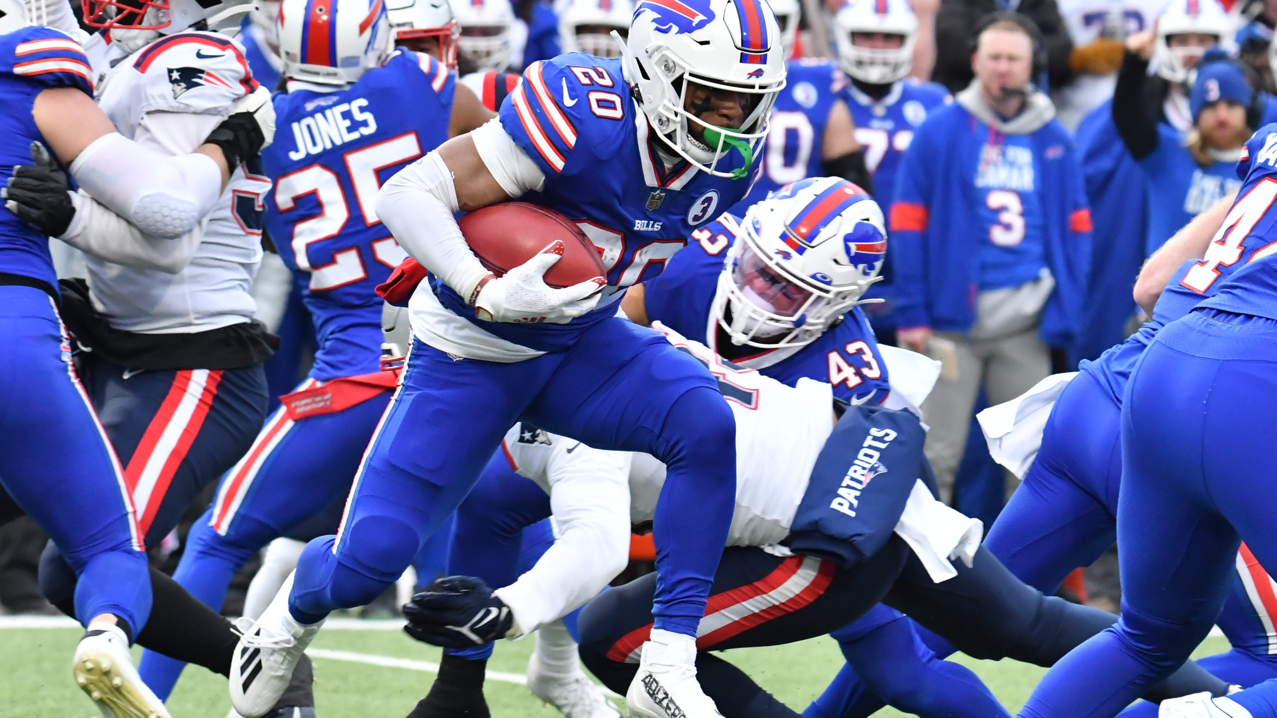 In first game after Damar Hamlin injury, Bills return opening kickoff for touchdown