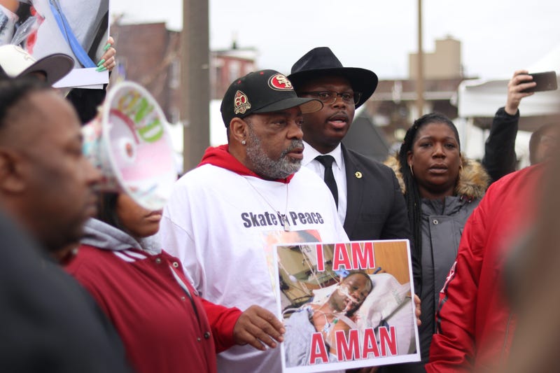 Rodney Wells, Tyre Nichols' stepfather, outside the National Civil Rights Museum in Memphis