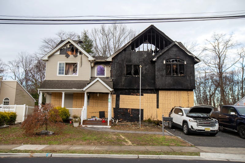 Aftermath of a Hazlet house fire, where Jacqueline Montanaro and her daughter, Madelyn perished Saturday, at 10 Brookside Avenue in Hazlet, NJ Wednesday, January 18, 2023