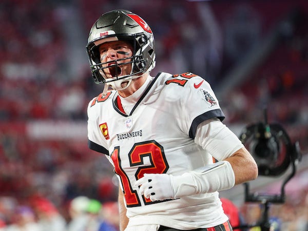  Tampa Bay Buccaneers quarterback Tom Brady (12) takes the field before a wild card game against the Dallas Cowboys at Raymond James Stadium