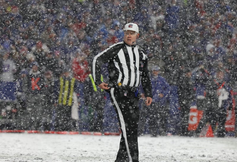 Ref in snow in Buffalo