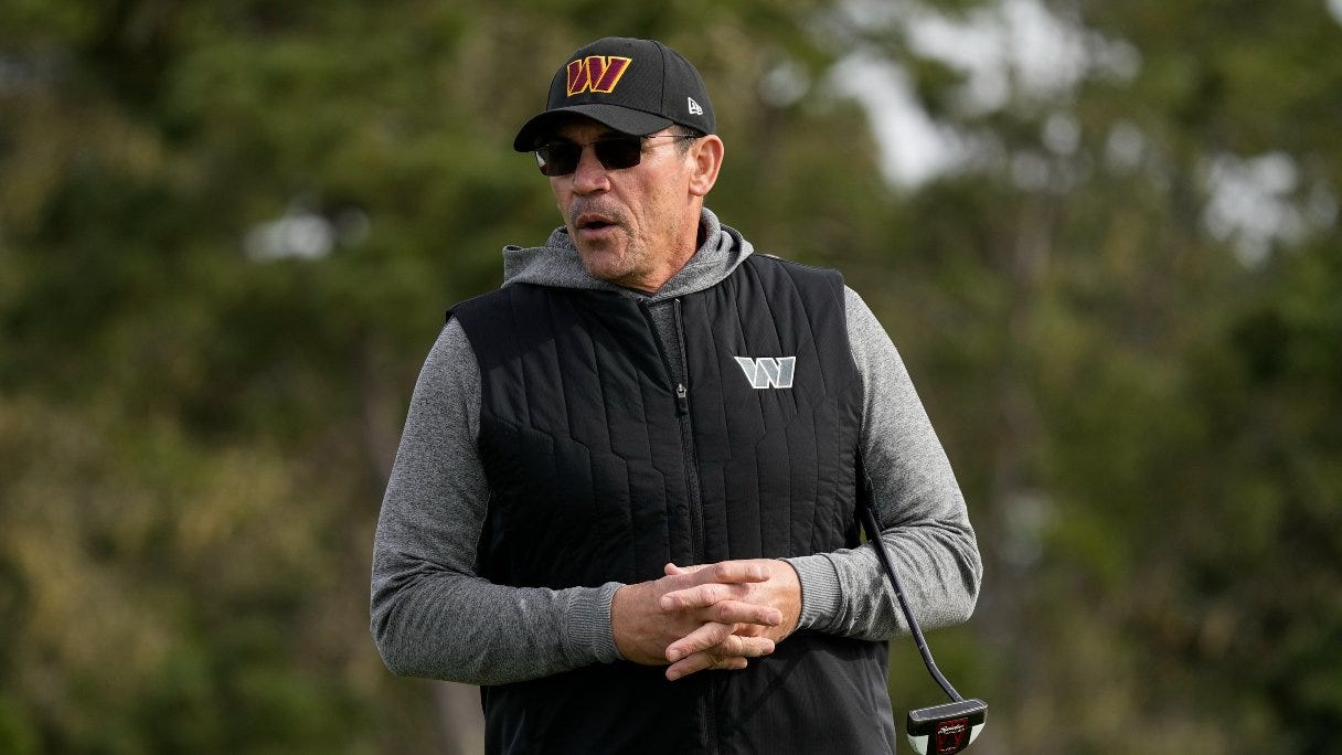 Ron Rivera gives a brief update on Commanders OC search