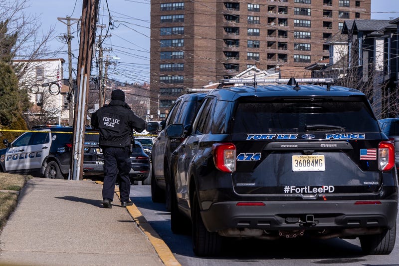 The Fort Lee Police Department investigates the scene of an incident on John Street on Saturday, Feb. 4, 2023.