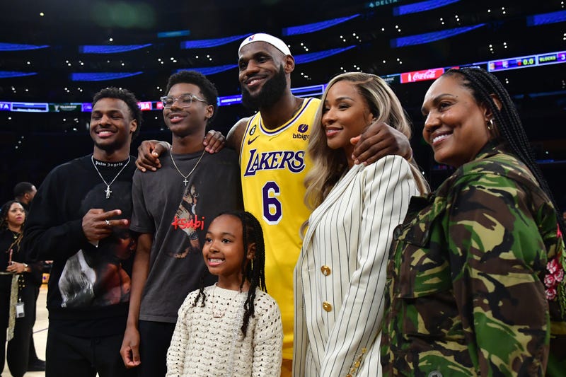 LeBron James and his family