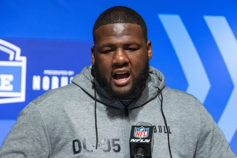NFL Draft prospect at podium