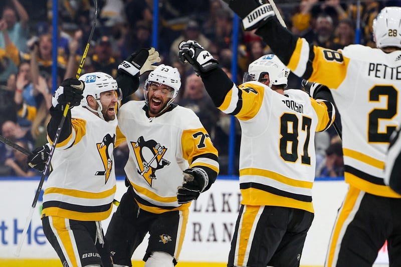 Zucker Crosby Joseph celebrating a goal