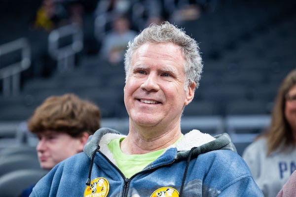 Will Ferrell before the game between the Indiana Pacers and the Philadelphia 76ers at Gainbridge Fieldhouse