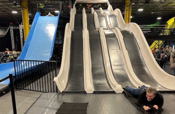 The slides at Slick City Action Park in Chesterfield are a great way to burn off energy on a hot or rainy day