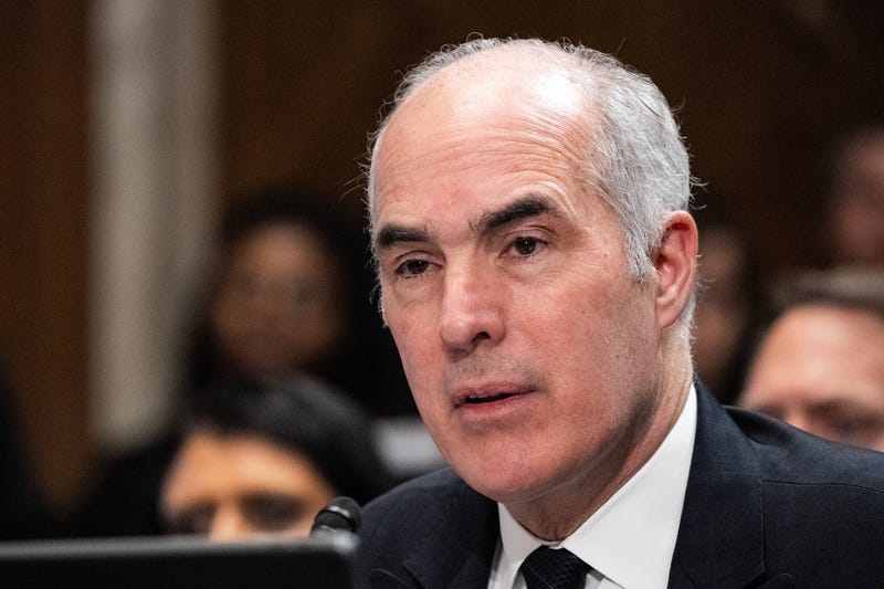 Sen. Bob Casey (D-PA) speaks during a hearing on protecting public health and the environment in the wake of the Norfolk Southern train derailment and chemical release in East Palestine, Ohio, Thursday, March 9, 2023 in Washington, D.C.. Mandatory Credit: Josh Morgan-USA TODAY