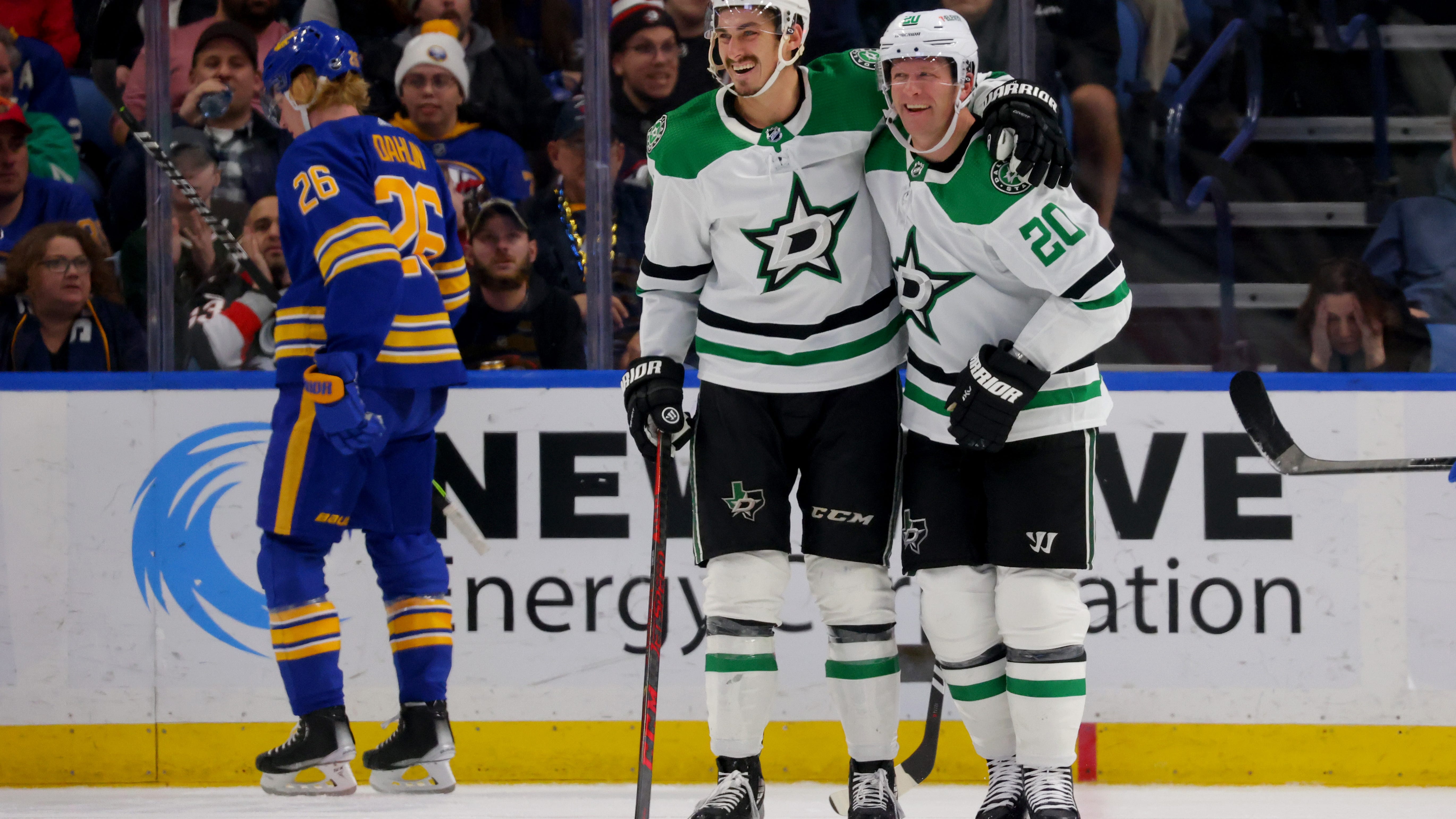 Stars drub Sabres with 10-goal outing