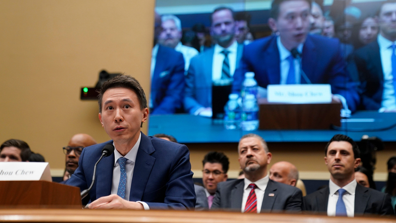 TikTok CEO Shou Zi Chew testifies before the House Energy and Commerce Committee on Thursday, March 23, 2023, in Washington.