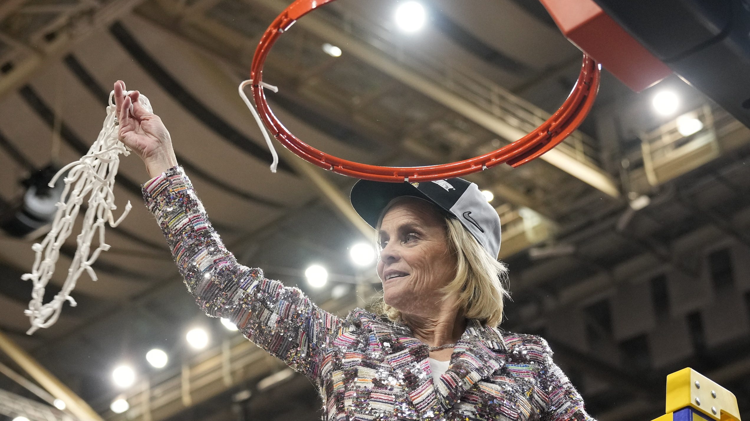 Watch: LSU women celebrate, cut down nets in Greenville after punching ticket to Final Four