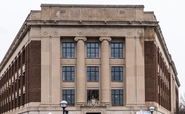 Alexander G. Ruthven Building where administration is housed on the University of Michigan campus in Ann Arbor 