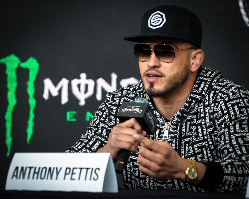 Anthony Pettis answers a question at the pre-fight news conference Thursday, March 30, 2023, at Fiserv Forum ahead of the Gamebred 4 boxing event Saturday, April 1, in Milwaukee, Wisconsin. Pettis will make his pro boxing debut against Roy Jones Jr. Boxing
