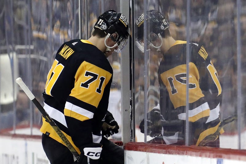 Evgeni Malkin getting in penalty box