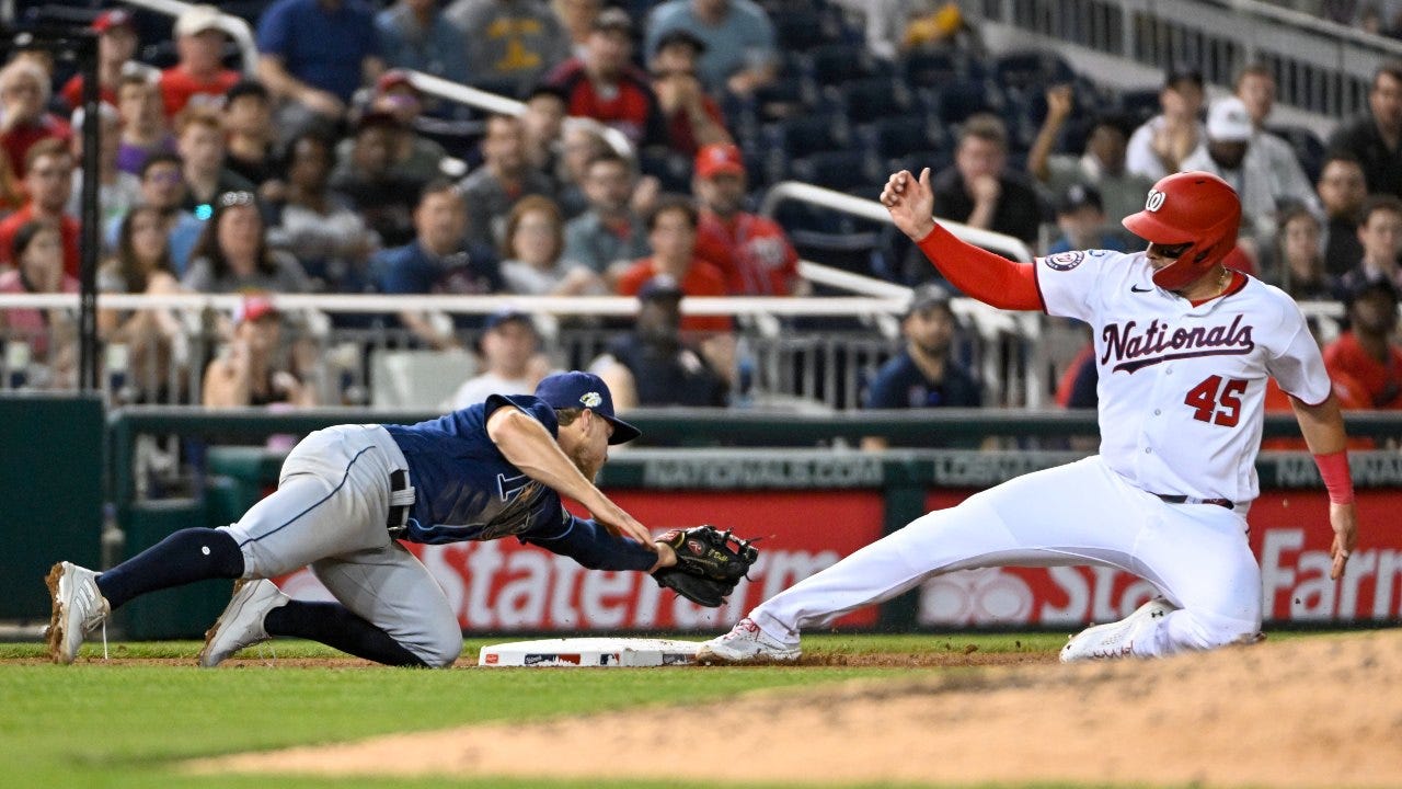 Bullpen blows late lead, Rays beat Nationals 10-6