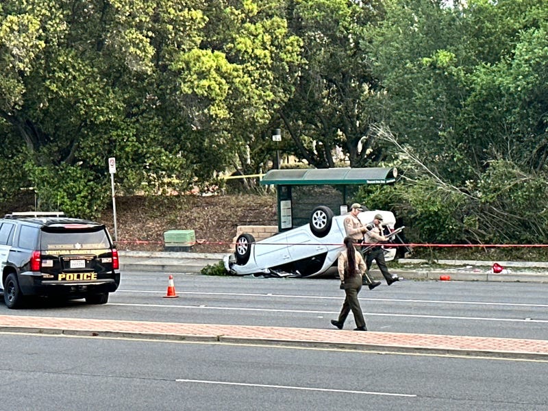 The driver of a Toyota Camry struck four Westlake High School students, killing one, near the Thousand Oaks campus on Tuesday, April 18, 2023.