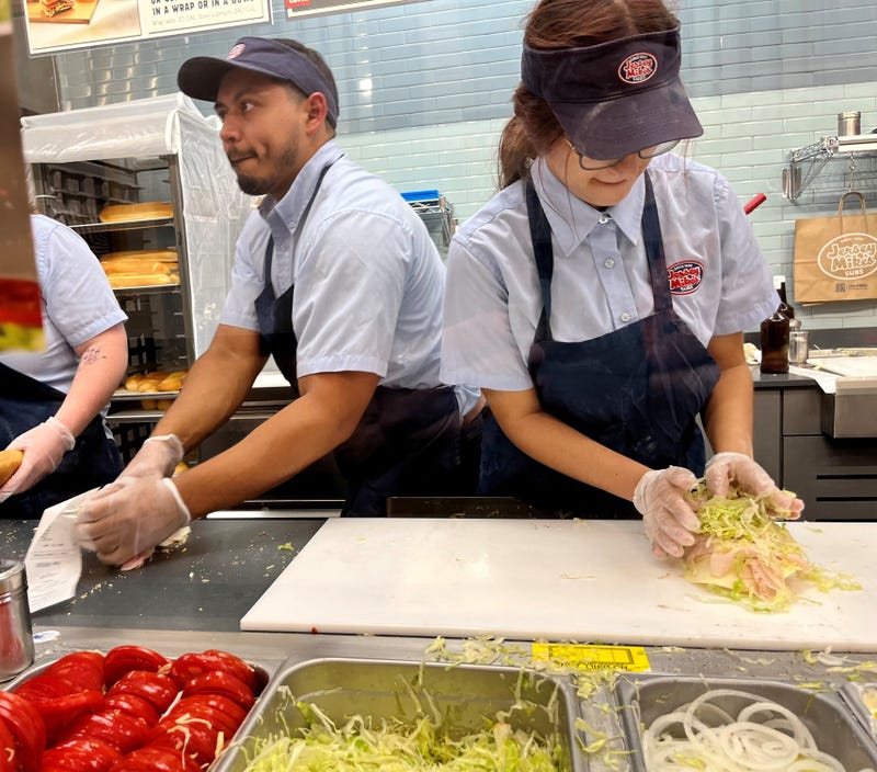 Inside a Jersey Mike's location