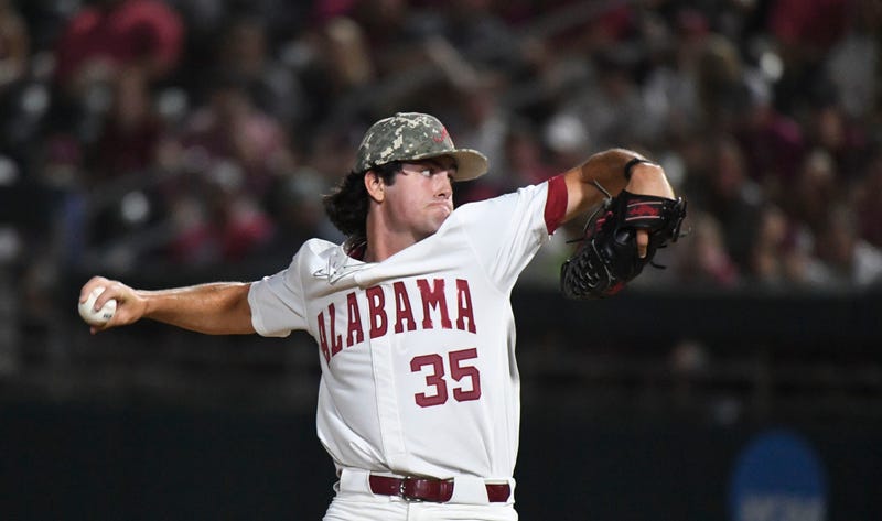 Former Alabama pitcher Luke Holman (35) transferred to LSU in the offseason