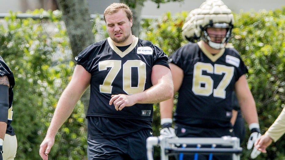 Saints LT Trevor Penning misses practice with 'minor' foot issue