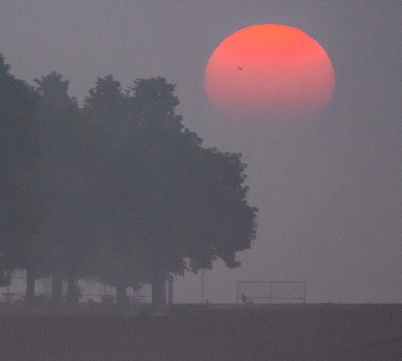Michigan got some relief from haze and bad air caused by Canadian wildfires so far this month after thick plumes of smoke converged on the Midwest at the end of June -- but the fires are still raging and new alerts are in effect.