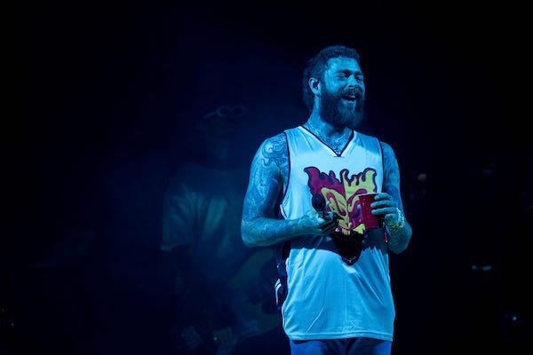 Post Malone performs for his If Ya'll Weren't Here, I'd Be Crying Tour at Pine Knob Music Theatre in Clarkston on Tuesday, July 11, 2023