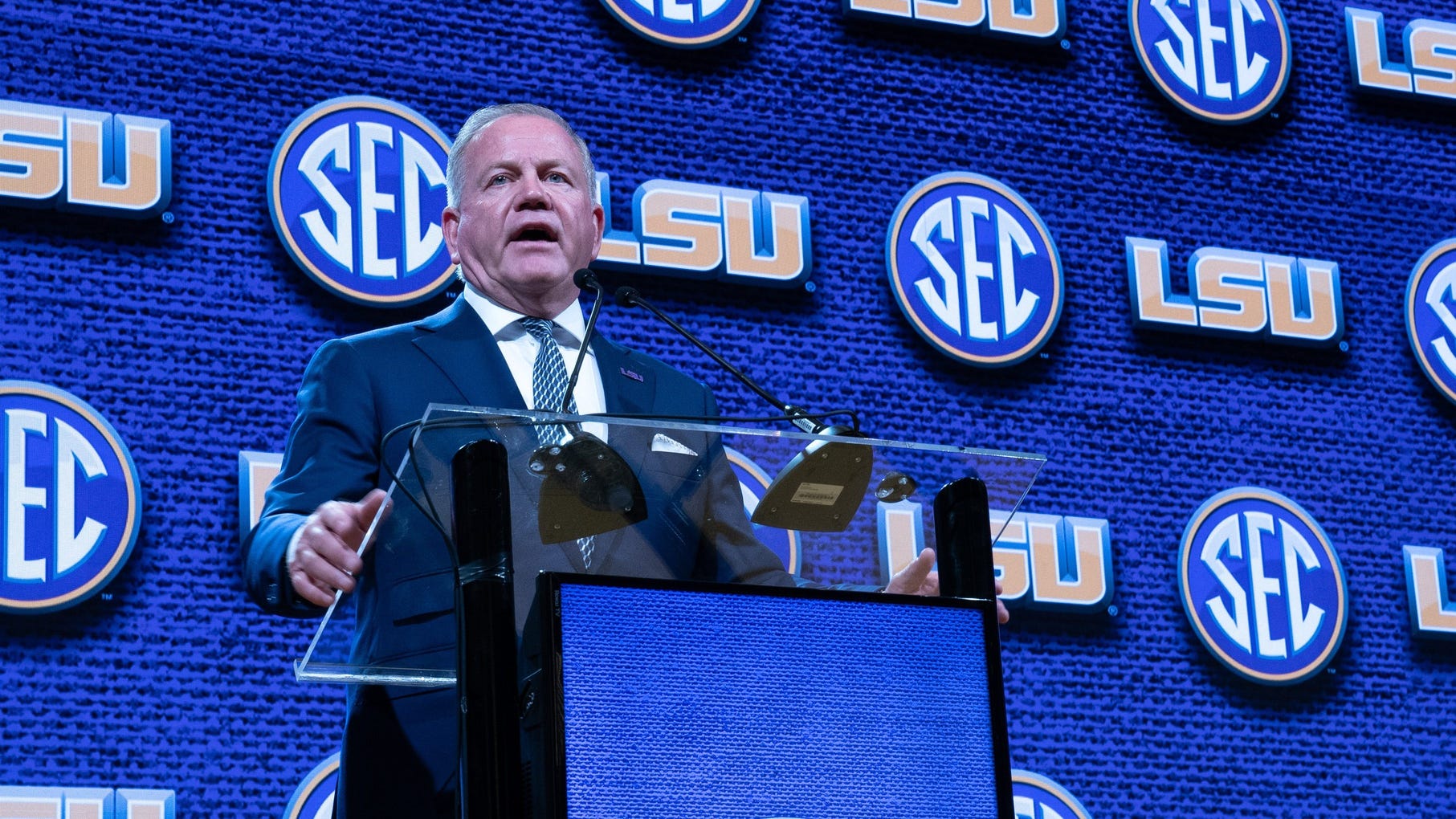 Brian Kelly makes it clear at SEC Media Days: 'At LSU, all we can think about is championships'