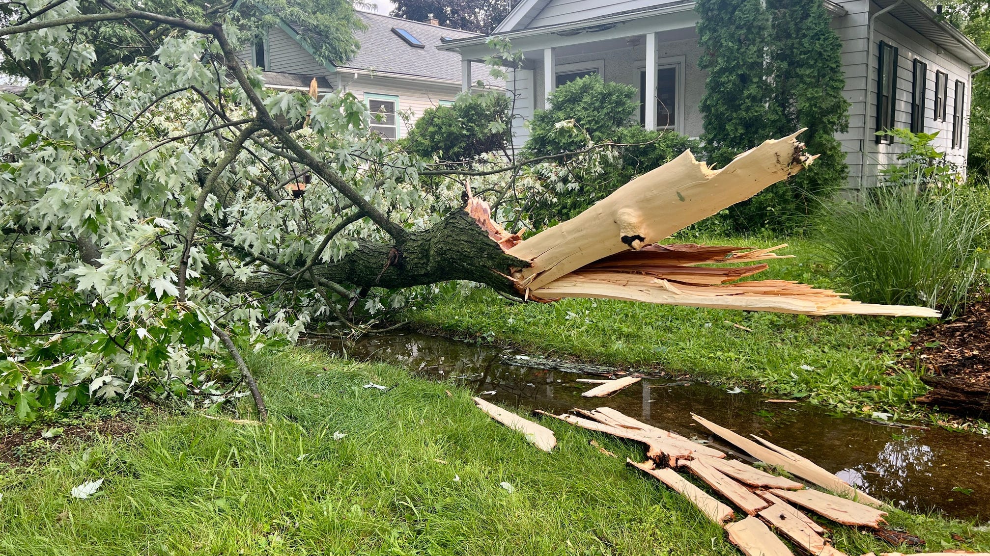Over 60,000 DTE customers in the dark after severe storms hammered Metro Detroit with mix of strong winds, rain & large hail