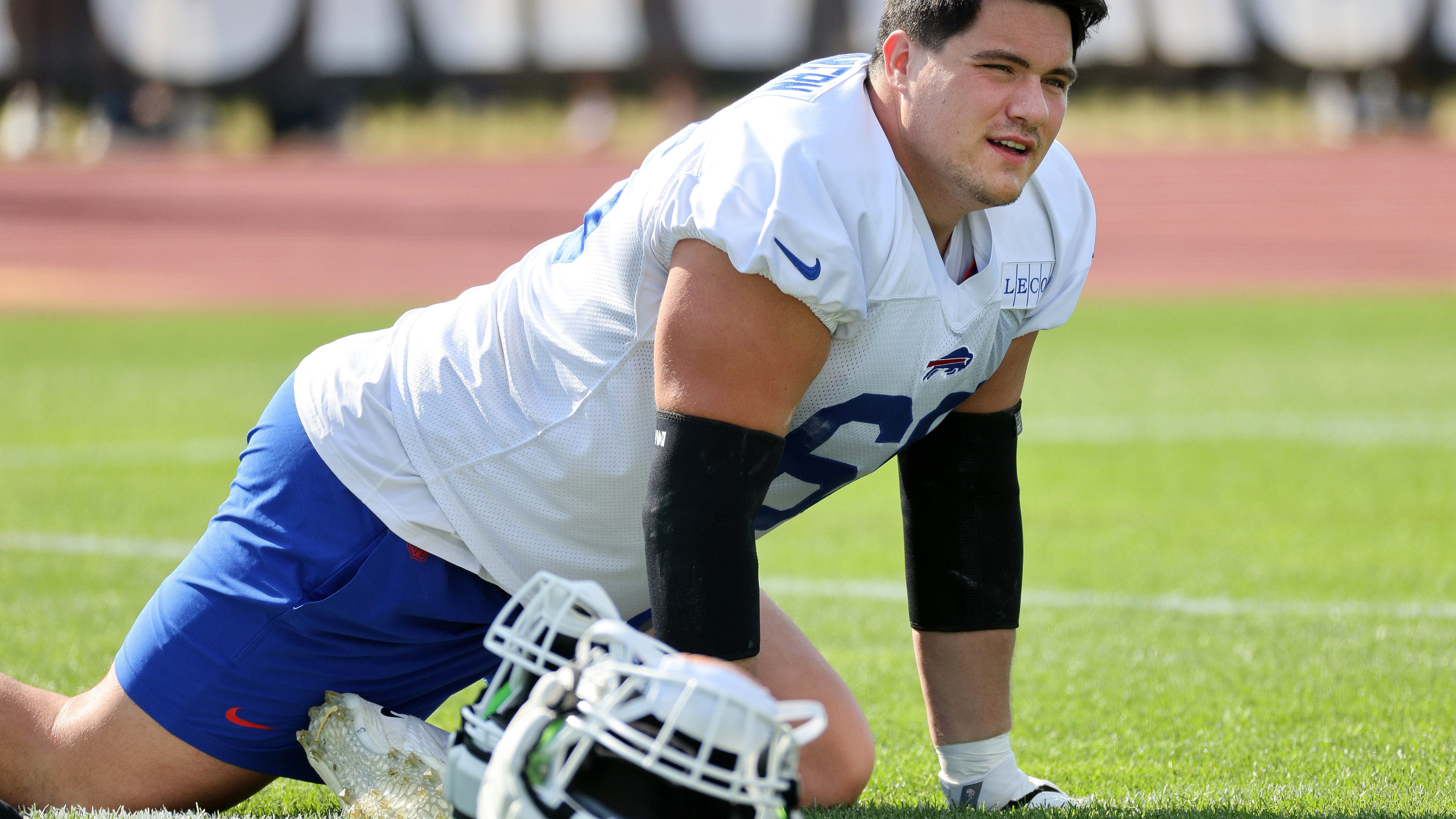 Connor McGovern leaves practice early, but never leaves field