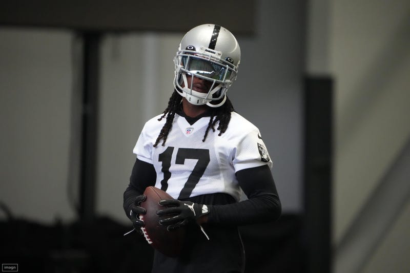Las Vegas Raiders wide receiver Davante Adams (17) during training camp at the Intermountain Health Performance Center.