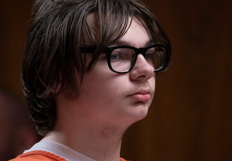 Ethan Crumbley appears in court, on Friday, Aug. 18, 2023, in Pontiac, Mich