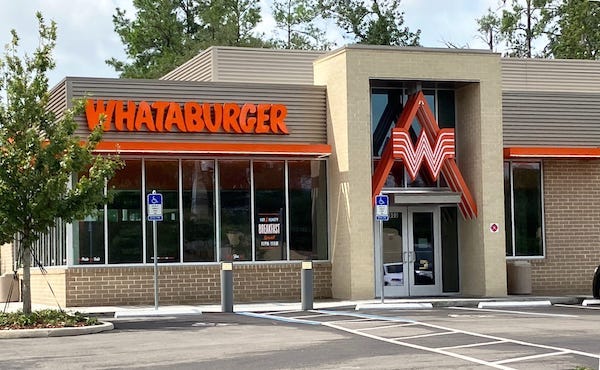 Texas-based Whataburger recently opened its 12th Jacksonville-area restaurant at 10600 San Jose Blvd. near Interstate 295 in the Mandarin neighborhood of Jacksonville.