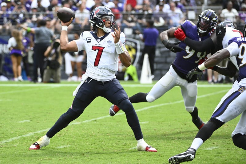 CJ Stroud throwing v Ravens
